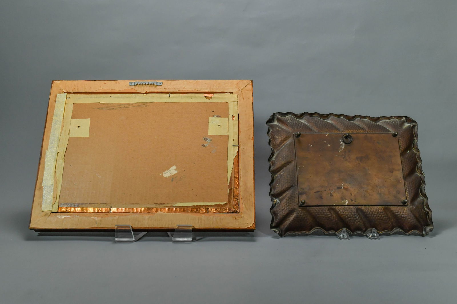 Two Framed Vintage Bronze/Copper Plaques - 6