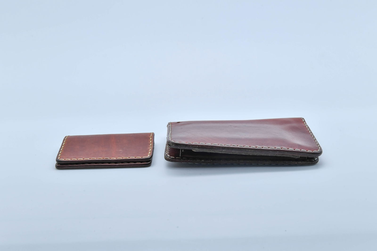 Lot of 2 Vintage CORONADO Handmade Genuine Leather Wallet & Card Holder (1 of 6)