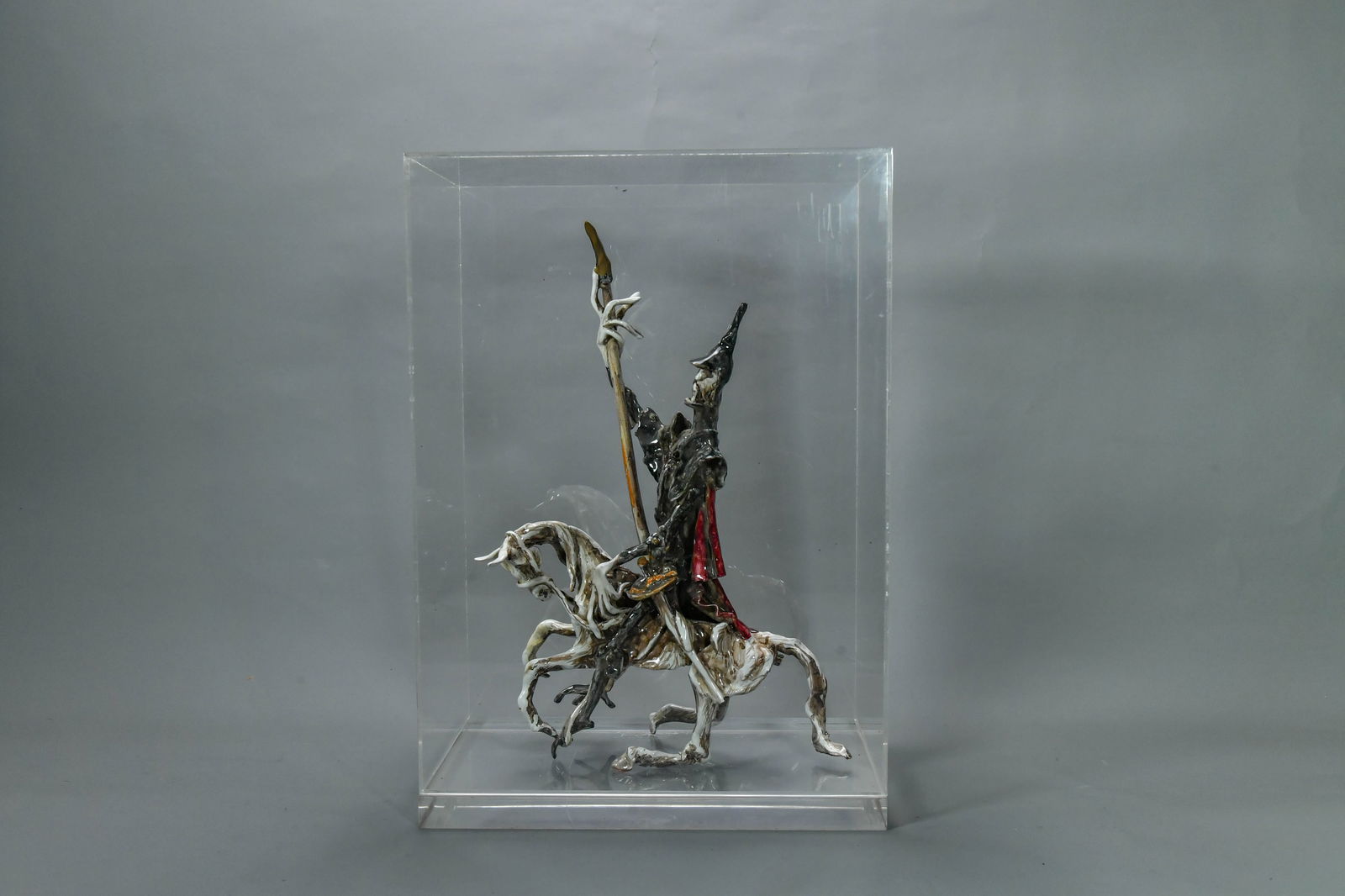 "Knight of Shrouds on Ethereal Steed" By Fosco Martini, Hand-Painted & Glazed Ceramic Figural (1 of 7)