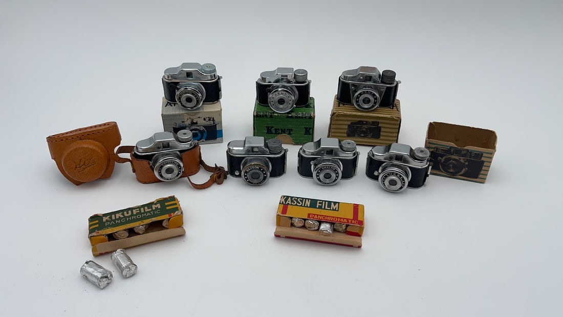 Lot of 9 Vintage "Spy Camera" Hit-Type Subminiature Cameras & Films, Made in Japan (1 of 7)