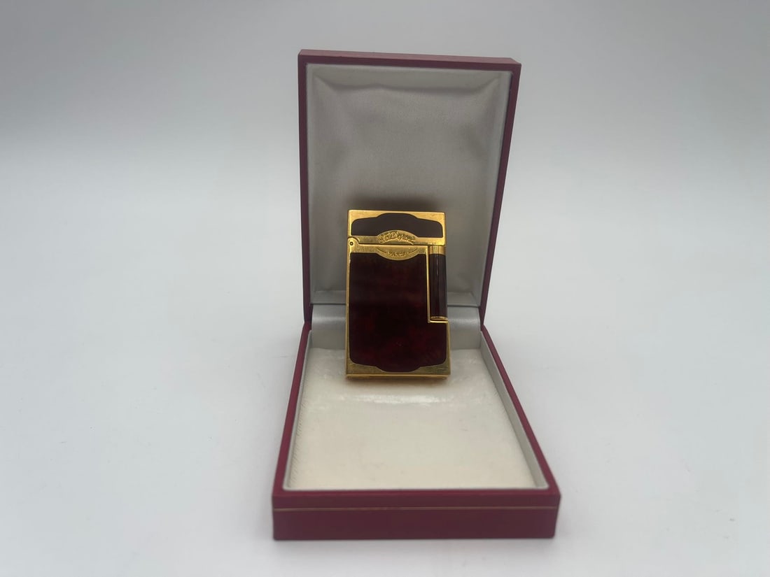 Marked Vintage S.T. Dupont Laque de Chine Model Lighter 1J4EZ09, in Case (1 of 7)