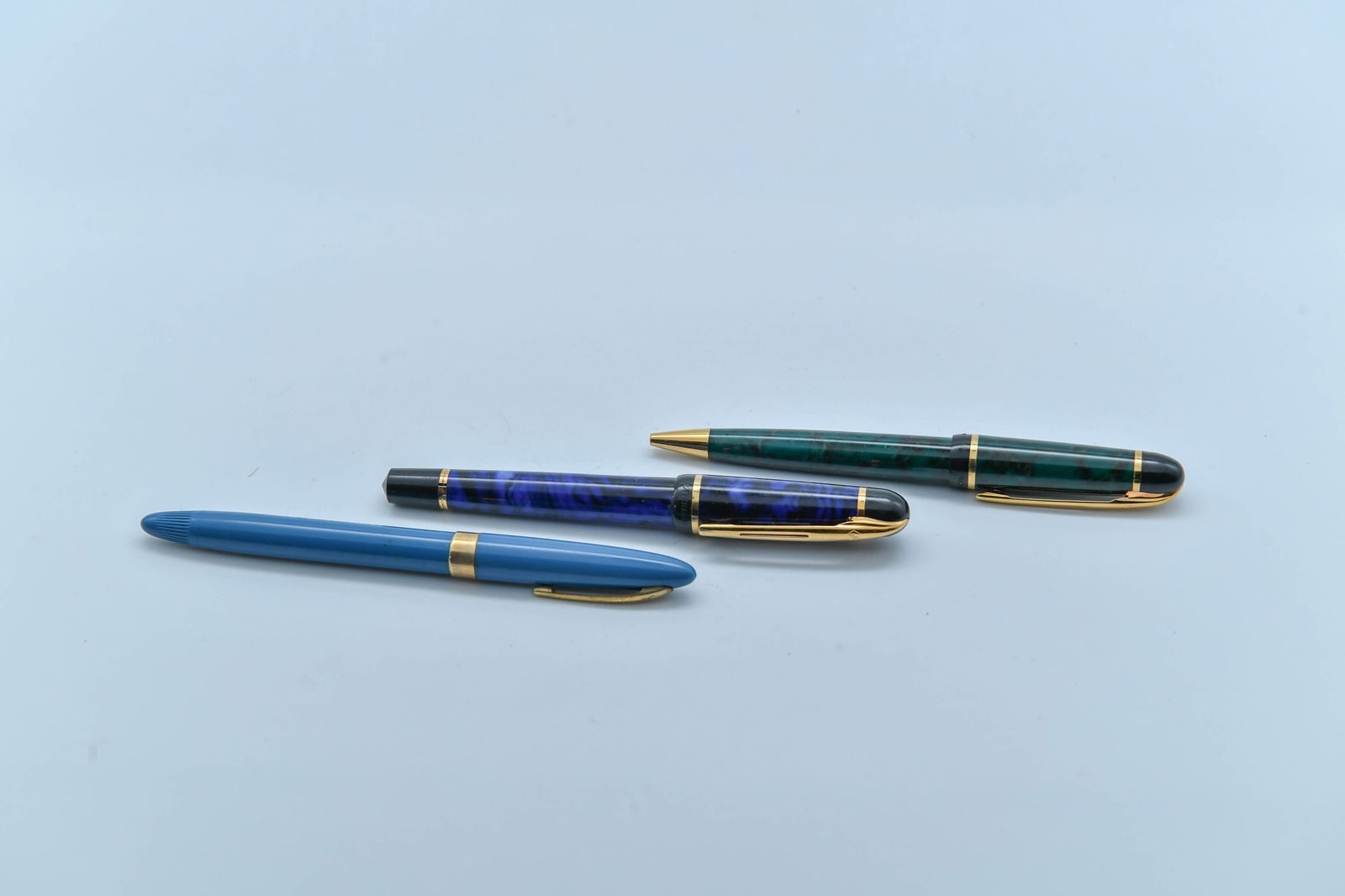 Lot of 3 Vintage Waterman Sheaffers Fountain Pen w/14K Gold Pen Nib & Ballpoint Pen (1 of 7)