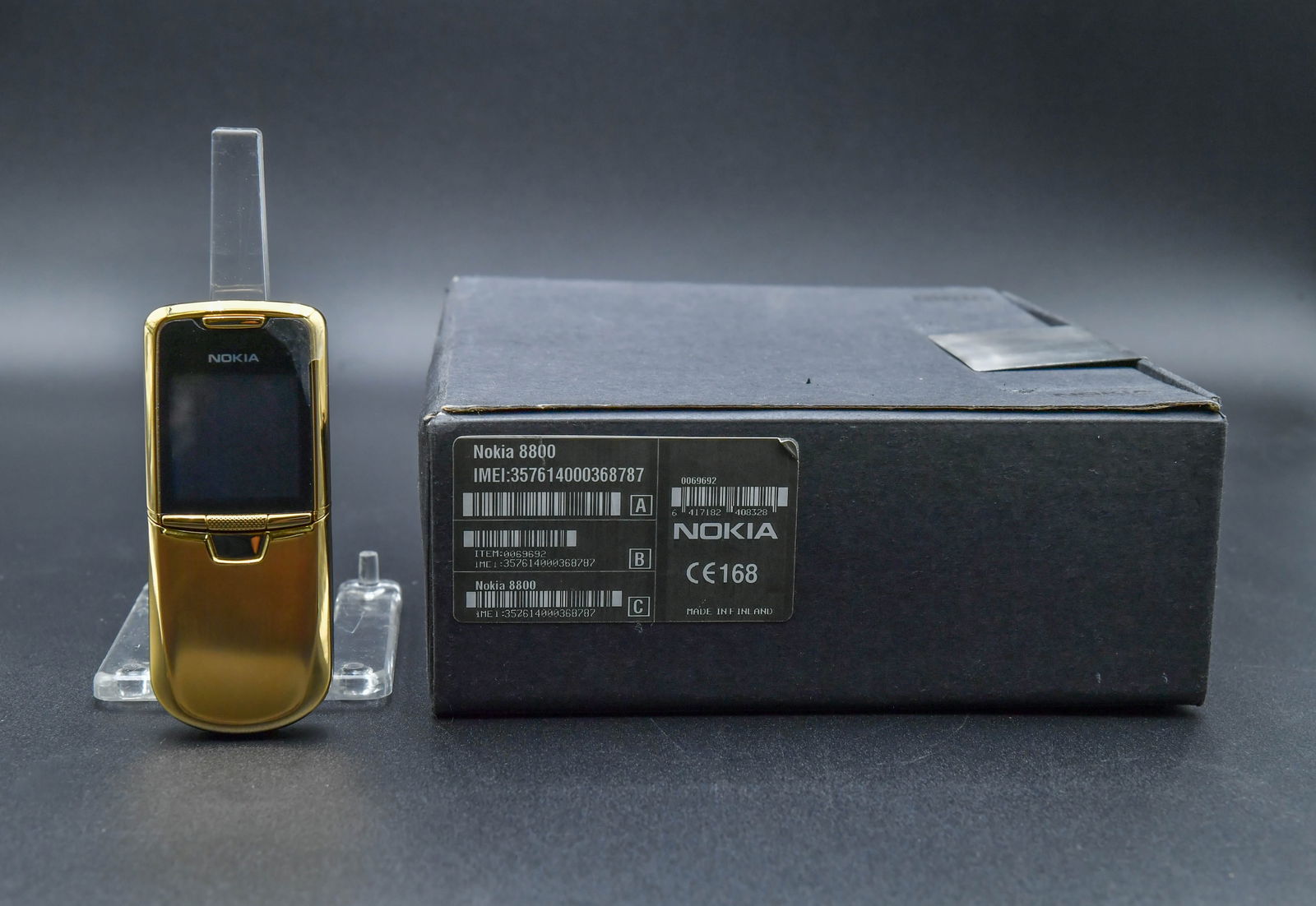 Classic Luxury NOKIA 8800 Factory Unlocked Gold Silds GSM Phone w/Accessories, Made in Finland, NEW (1 of 7)