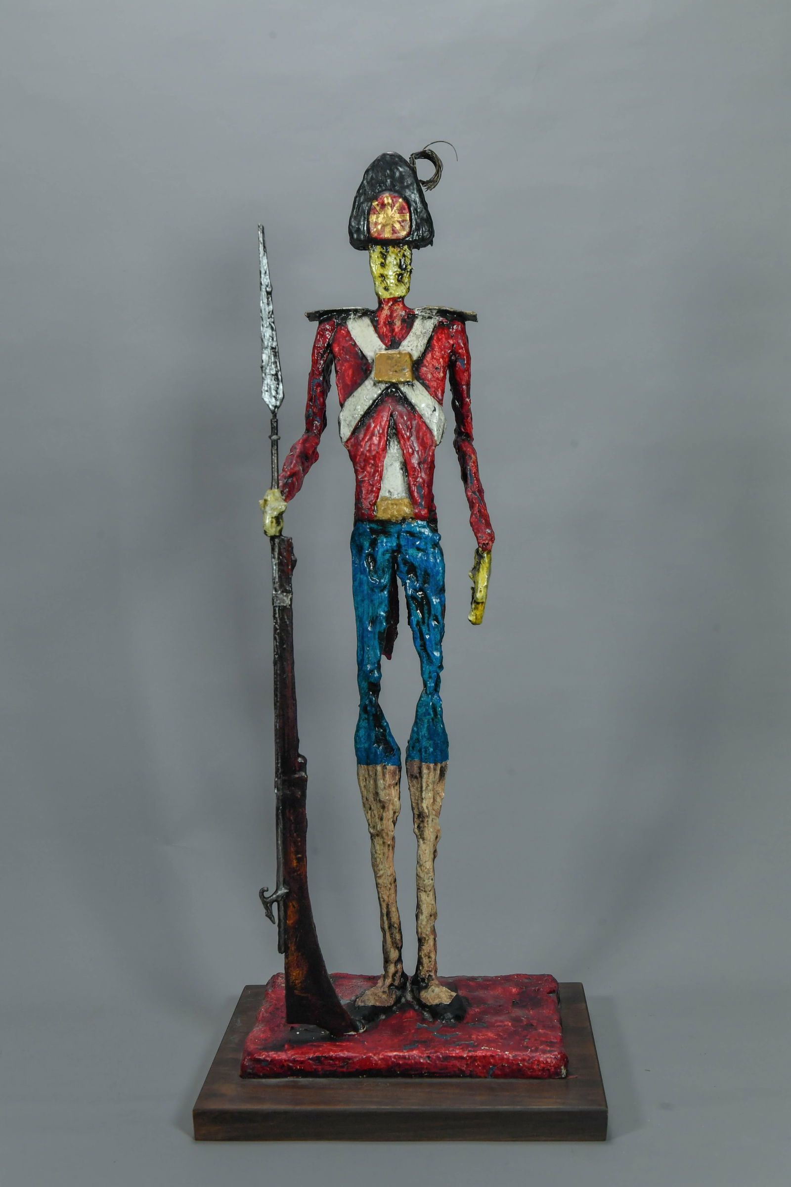 Vintage Hand-Made Guard Soldier Sculpture w/Artist's Name (1 of 7)