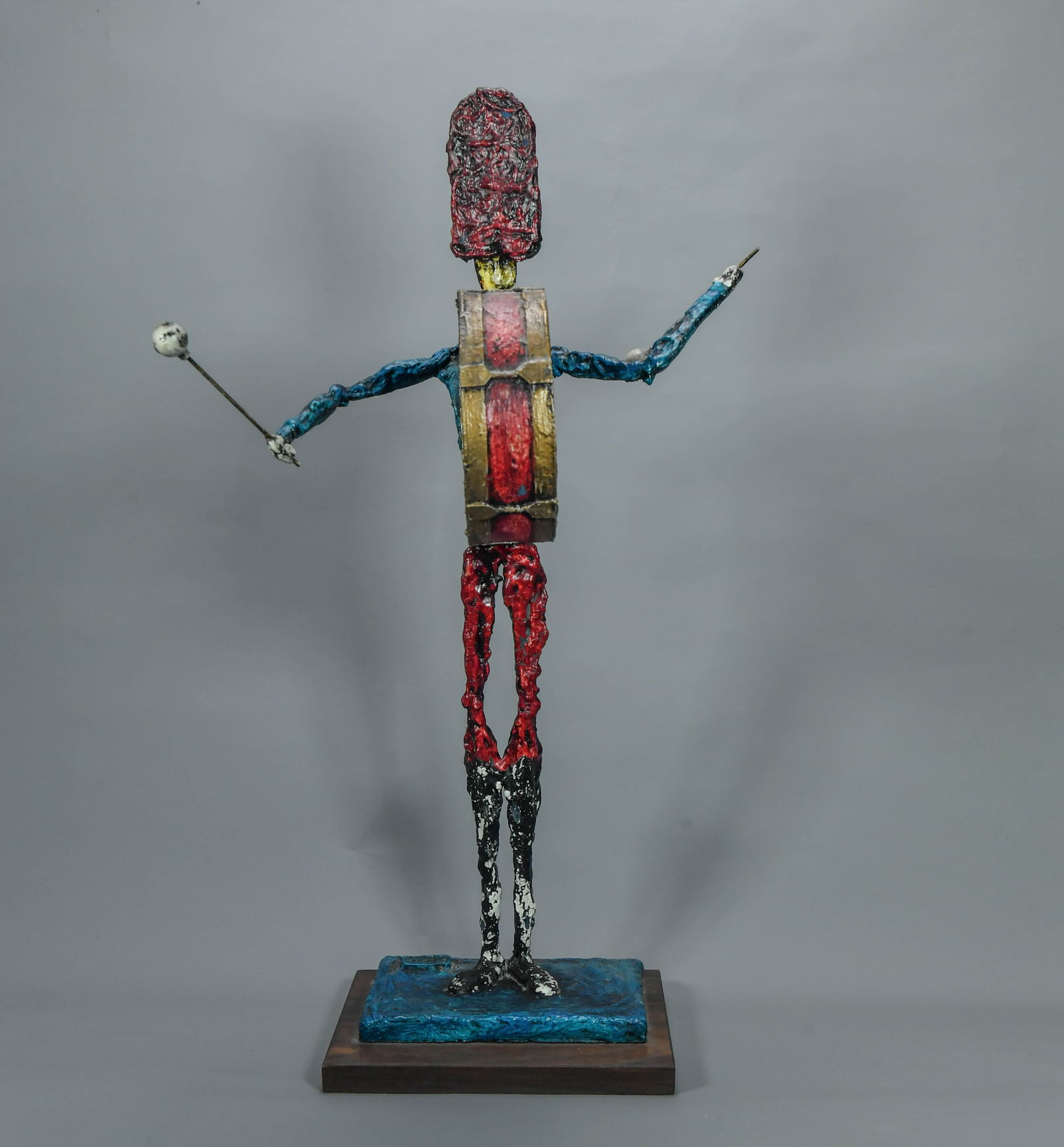 Vintage Hand-Made Drummer Sculpture w/Artist's Name (1 of 7)