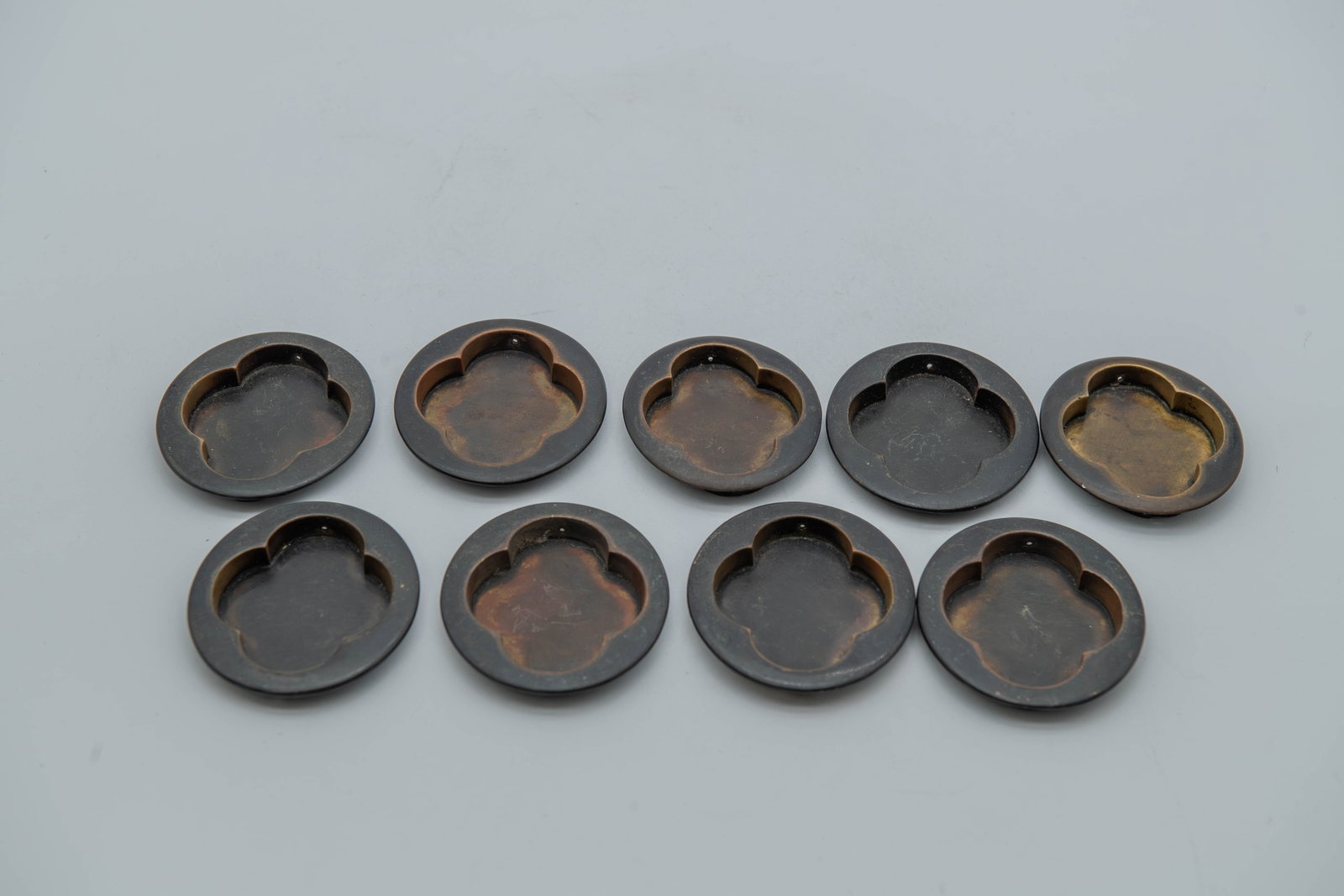 Lot of 9 Vintage/Antique Japanese Bronze Metal Hikite Handles (1 of 6)