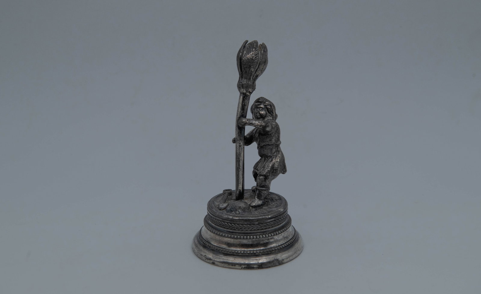 Vintage W.W.H & Co. (EP) Silver-Plated Metal Figural Holder: Vintage W.W.H & Co. (EP) Silver-Plated Metal Child Figural Holder. 5"H x 2"3/4W; In good condition