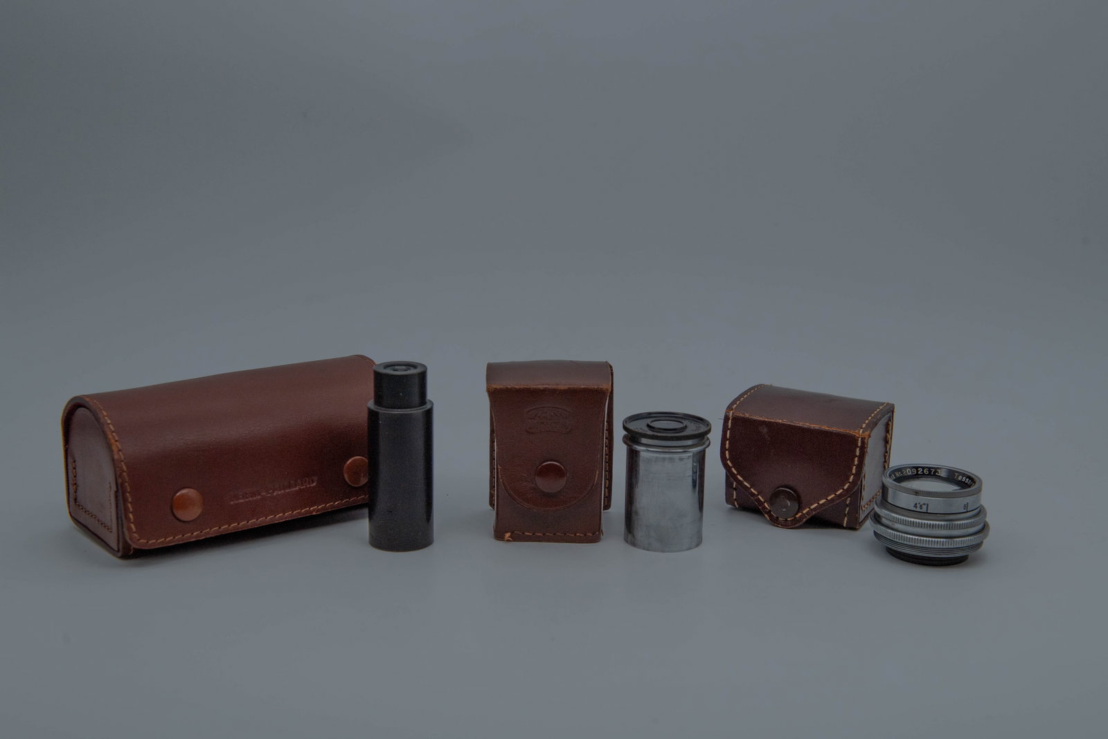 Lot of 3 Vintage Germany Made Lens w/Leather Cases (1 of 8)
