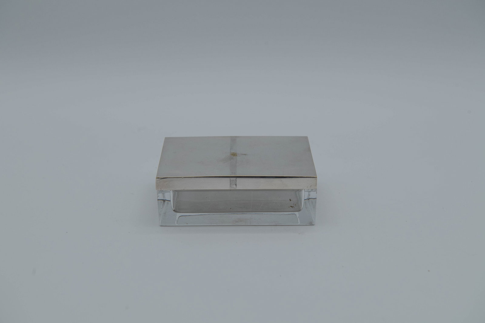 Vintage "GUCCI" Art Deco Silver-plated/Crystal Glass Jewelry/Cigar Box, Made in Italy (1 of 7)
