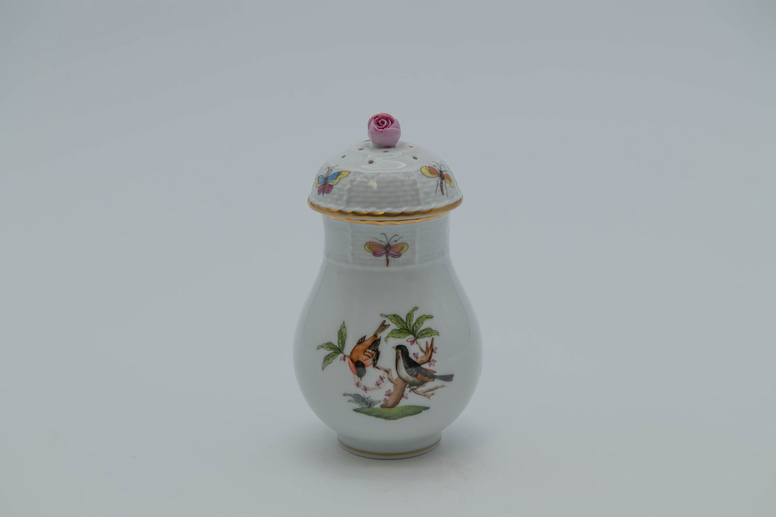 Herend Hungary Hand-Painted Rothschild Bird Porcelain Sugar Shaker w/Lid (1 of 7)