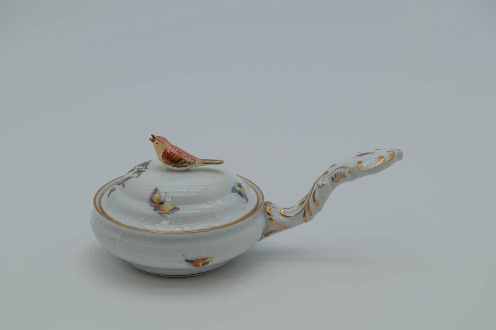 Herend Hungary Hand-Painted Rothschild Bird Porcelain Sauce Tureen w/Lid (1 of 7)