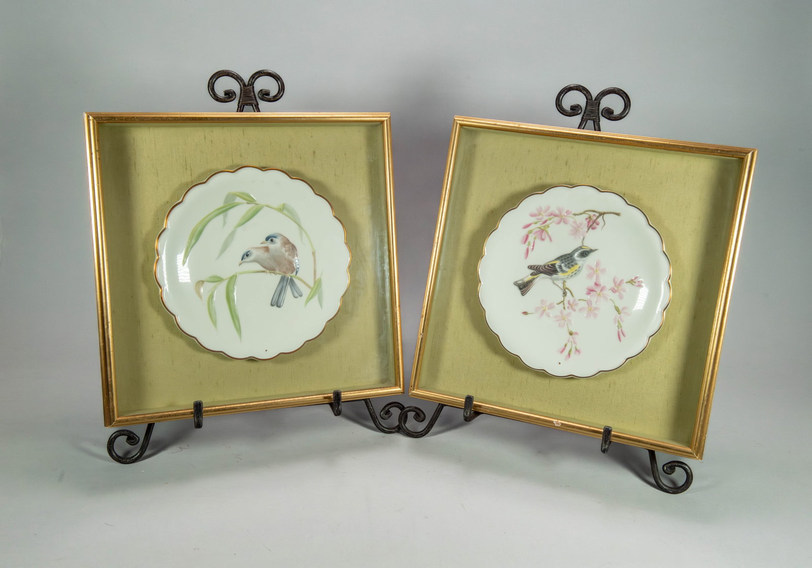 Group of 2 Framed 1973 & 1976 Limited Edition Hand-Painted Fine Bone China Plates from Royal (1 of 7)