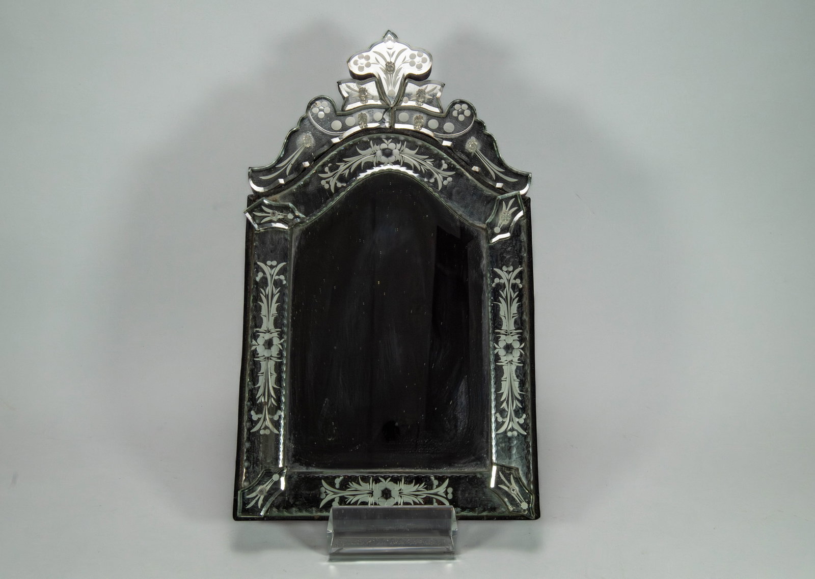 Vintage Ornate Venetian-Style Hand-Cut & Etched Glass Table Mirror (1 of 6)