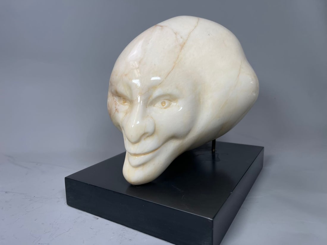 Original Marble Sculpture by Artist "Nancy Beswick" w/Black Marble Base: Original Marble Sculpture by Artist "Nancy Beswick" w/Black Marble Heavy Base. Sculpture measures 7" x 11" x 8"1/4; Base size 7"3/4 x 9"3/4 x 1"1/2. Overall in good condition.