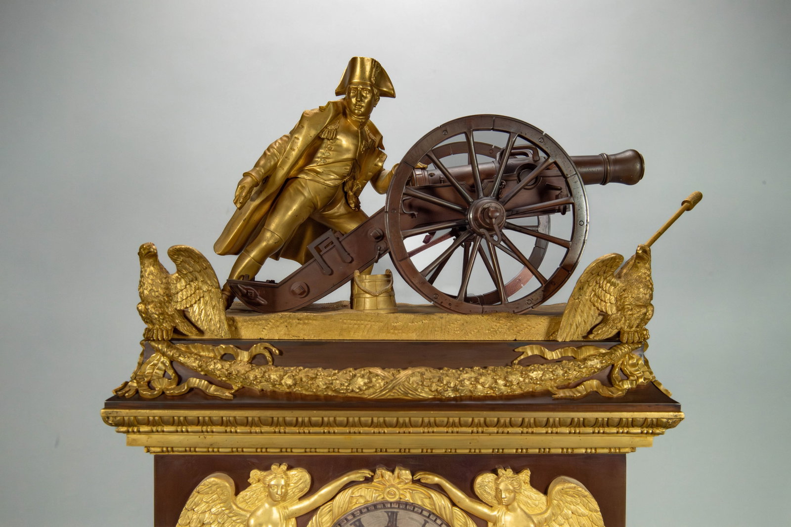 An Unique Impressive Antique French Gilt-Bronze Mantel Clock of Luxurious Design w/Figural Scene of - 2
