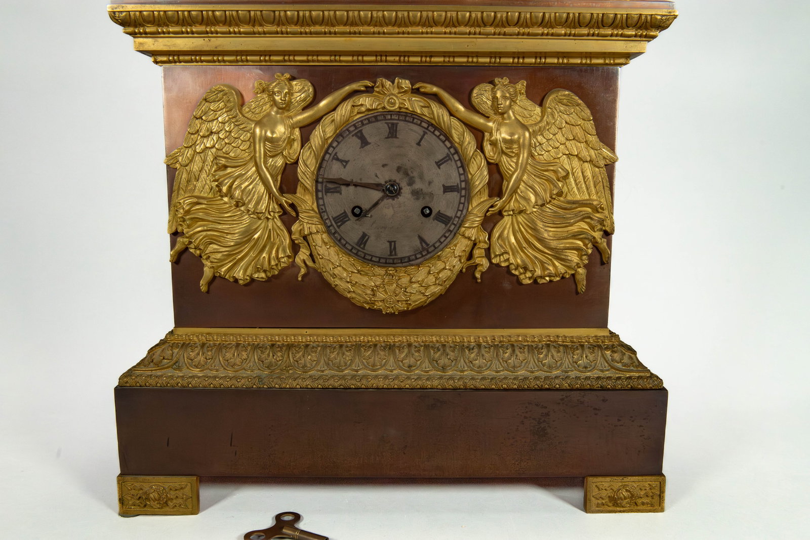 An Unique Impressive Antique French Gilt-Bronze Mantel Clock of Luxurious Design w/Figural Scene of - 3