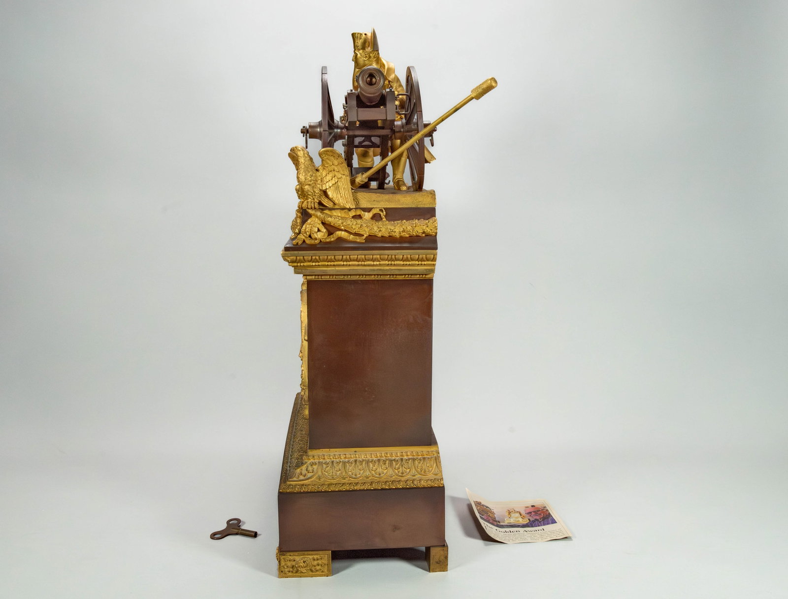 An Unique Impressive Antique French Gilt-Bronze Mantel Clock of Luxurious Design w/Figural Scene of - 4