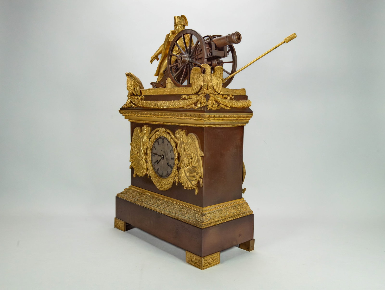 An Unique Impressive Antique French Gilt-Bronze Mantel Clock of Luxurious Design w/Figural Scene of - 7