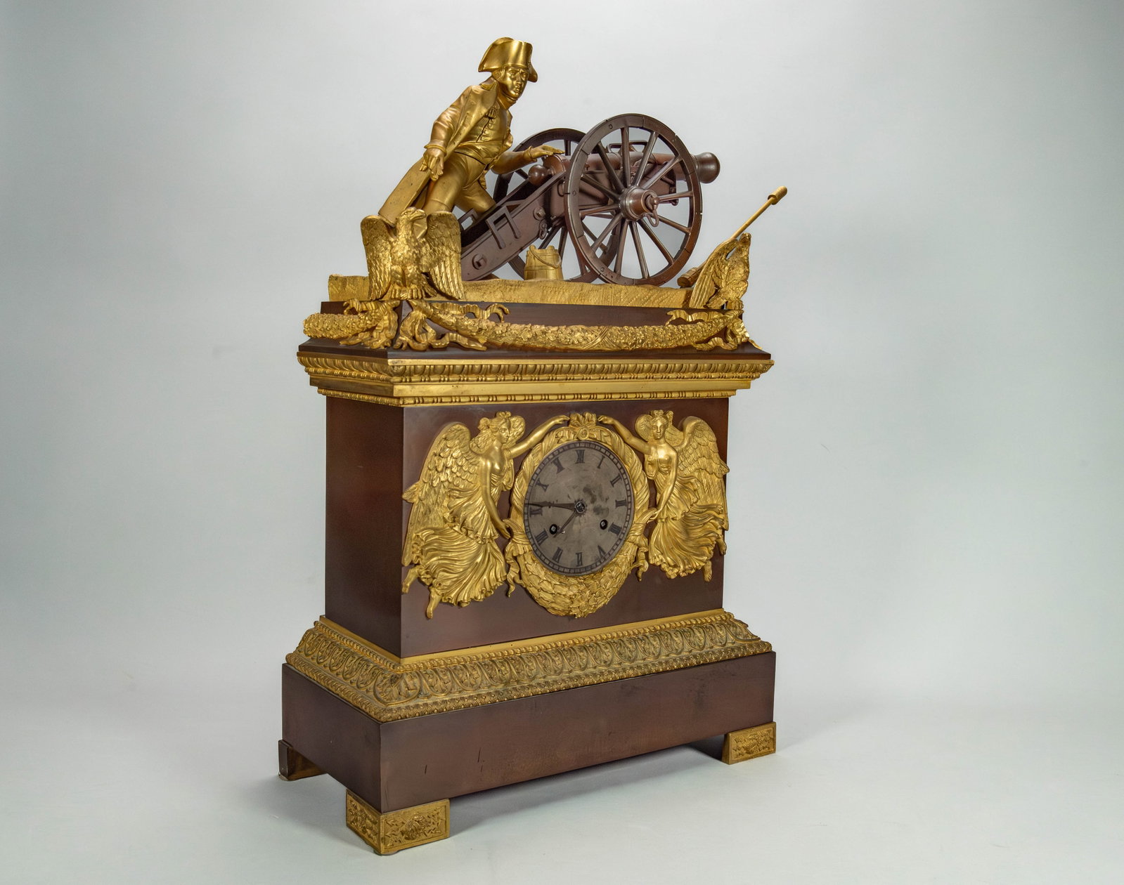 An Unique Impressive Antique French Gilt-Bronze Mantel Clock of Luxurious Design w/Figural Scene of - 8
