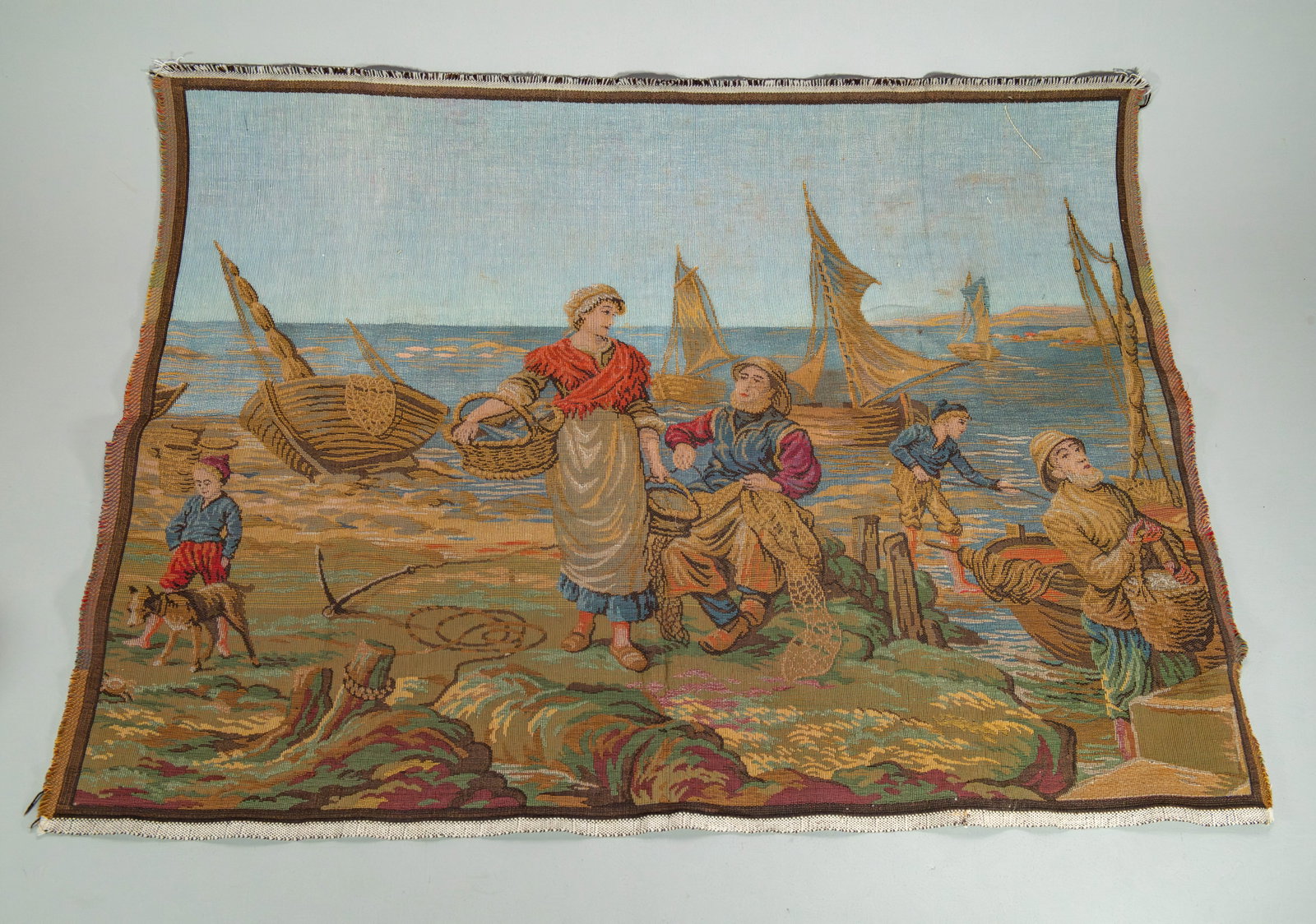 Vintage Machine-Made Woven Tapestry Wall Hanging (1 of 7)