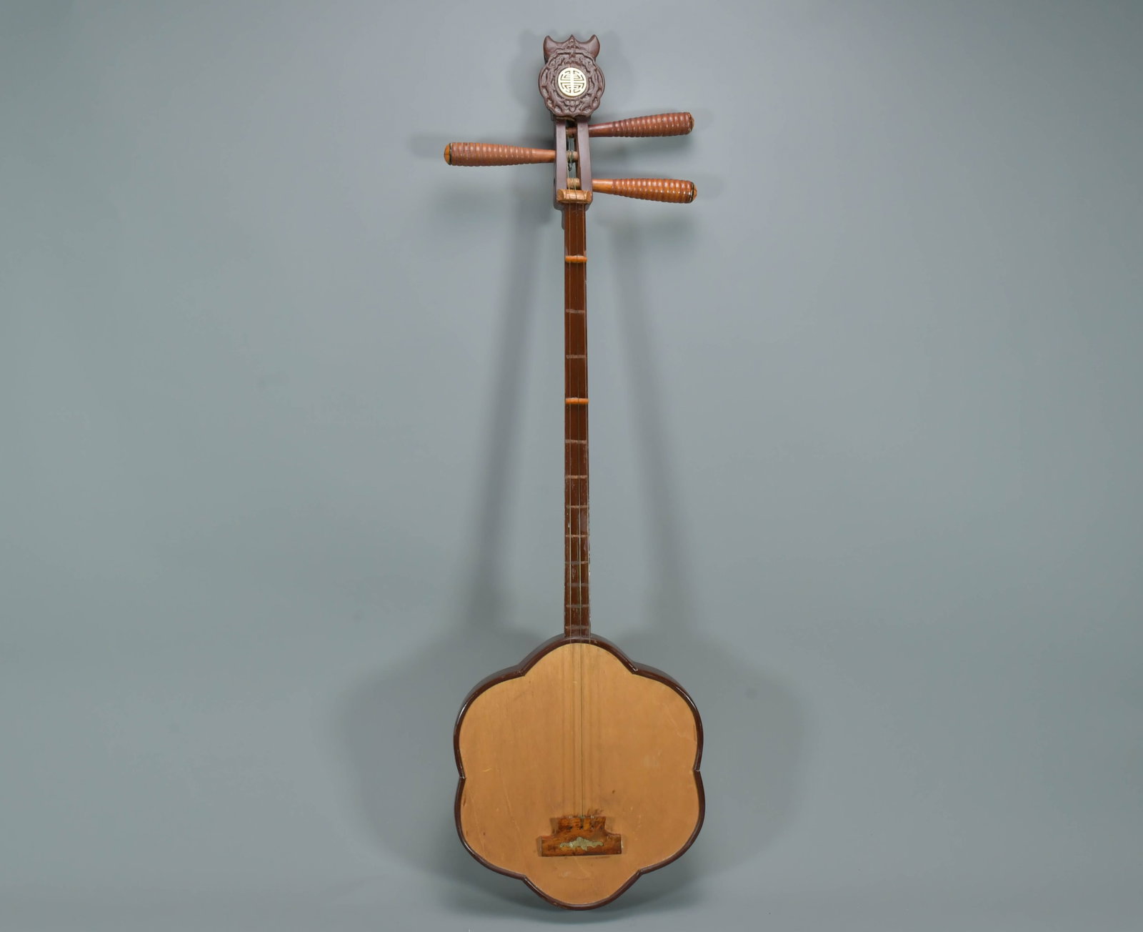 Vintage Traditional Chinese Plucked Lute Qinqin (秦琴) Three Strings (1 of 8)
