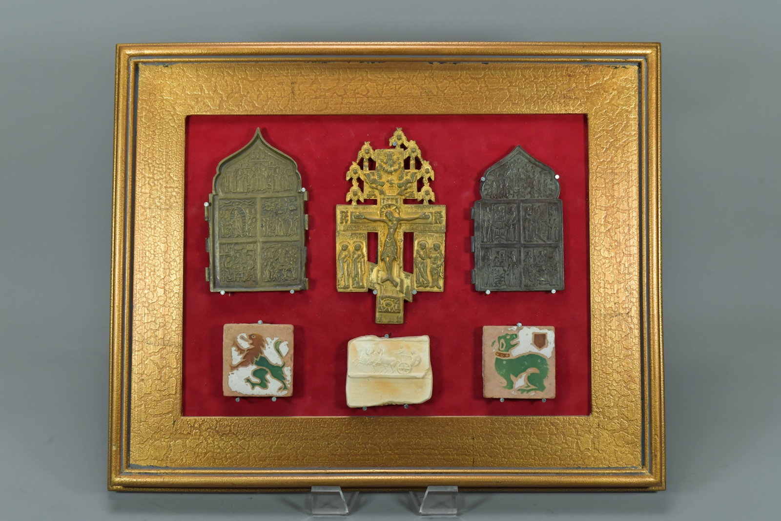 Framed Collection of Religious Artifacts, Russian Orthodox (1 of 6)