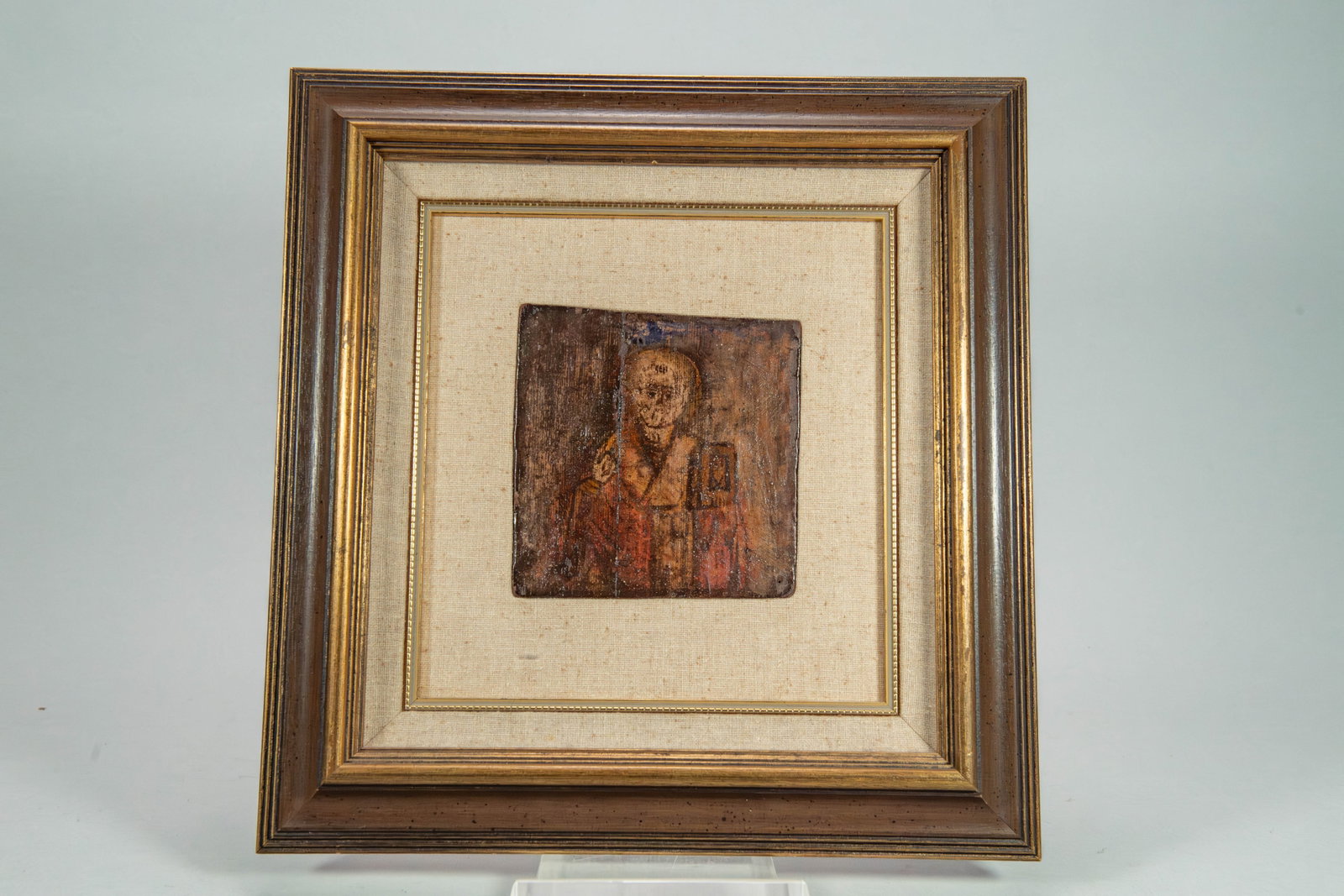 Framed Old Hand-Painted Russian Orthodox Icon Wooden Panel (1 of 6)