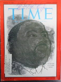 Signed Martin Luther King Jr. Time Magazine Cover - Rare Collectible: Signed Martin Luther King Jr. Time Magazine Cover - Rare CollectibleThis is a truly exceptional and historically significant collector's item - an authentic Time Magazine cover featuring civil rights