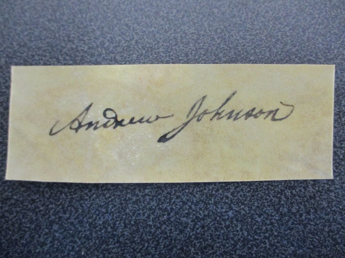 Rare Andrew Johnson Signed Cut Signature - A Presidential Relic (1 of 3)
