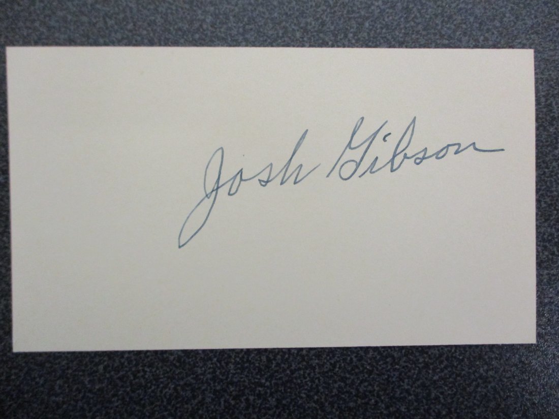Josh Gibson Signed Government Postcard - Negro League Legend (1 of 4)