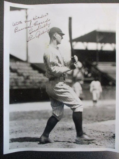 Young Lou Gehrig Signed Personally Inscribed Photograph 8 x 10 (1 of 4)