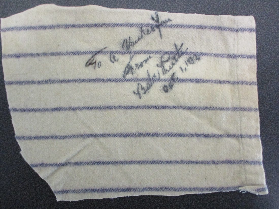 Babe Ruth Signed N Y Yankees Cut Jersey October 1, 1932 (1 of 4)