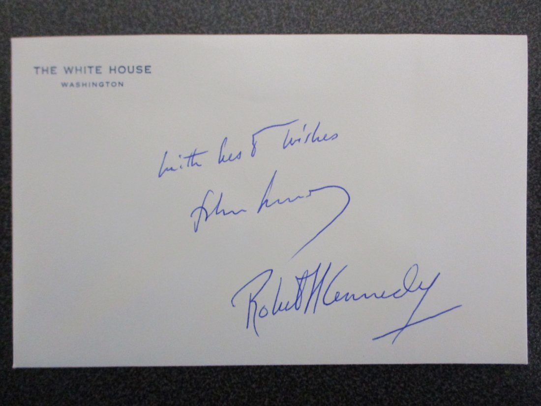 John F Kennedy and Robert Kennedy Signed White House Envelope (1 of 5)