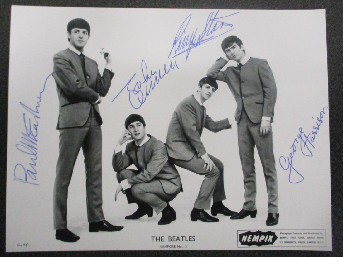 The Beatles Autographed 1960's NEMPIX Original Photograph – A Piece of Music History! (1 of 6)