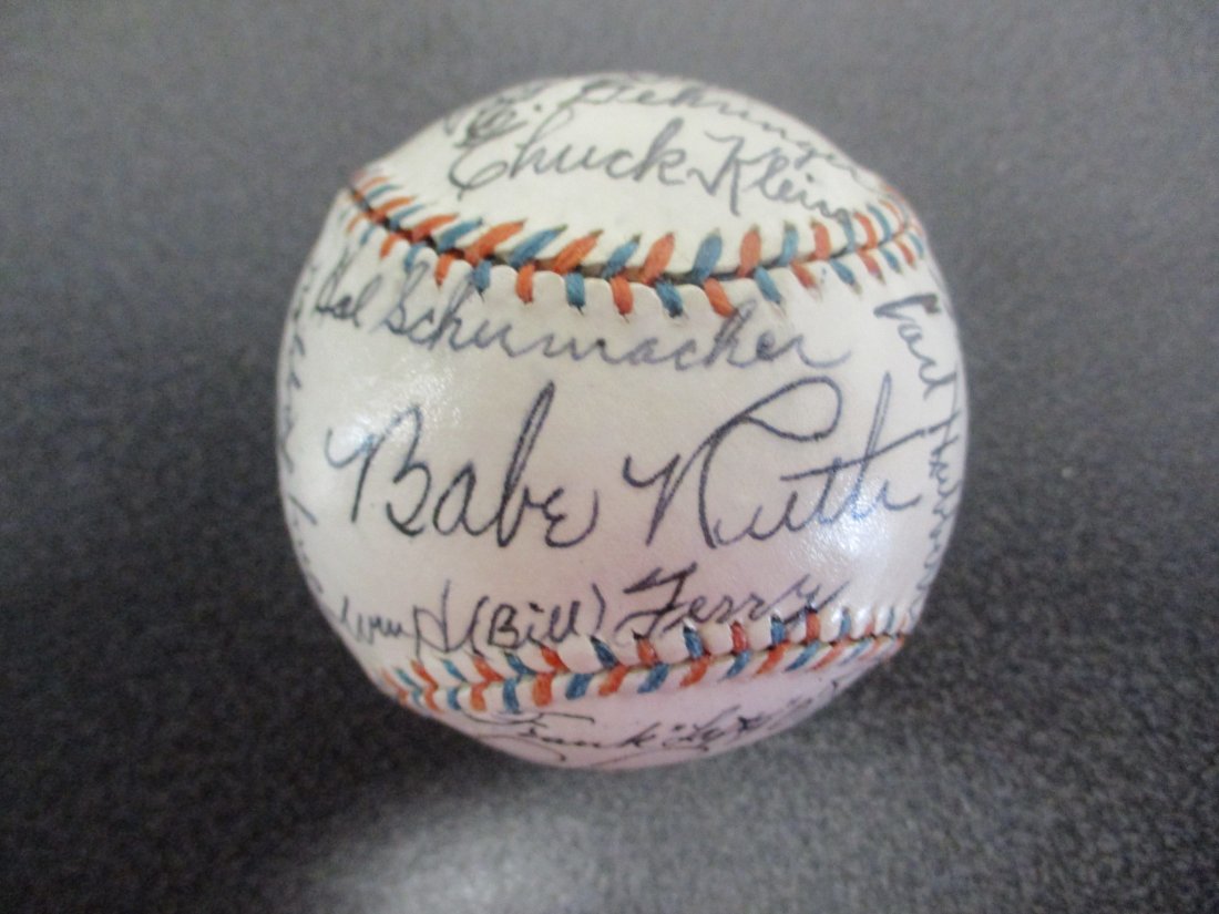 1933 AL - NL All-Star Game Team Signed Baseball - Autographed by All Players w/ COA (1 of 8)
