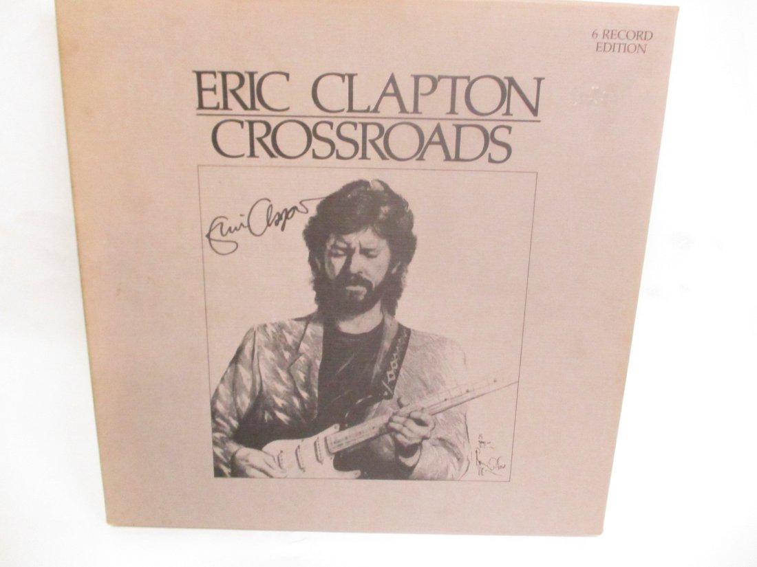 Guitar Virtuoso's Masterpiece: Eric Clapton Signed 'Crossroads' Album Cover w/COA (1 of 5)