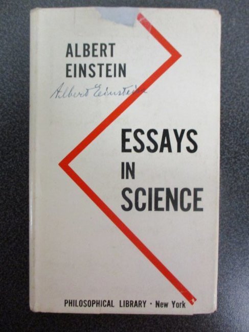 Albert Einstein Double Signed Book - Essays in Science (1 of 9)