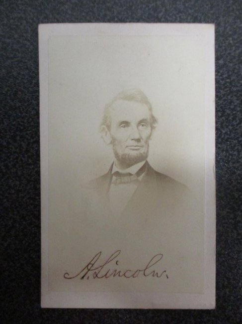 Abraham Lincoln CDV Card Signed CDV Carte de visite Card w/ COA (1 of 5)