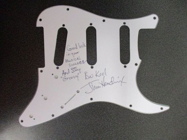 Electric Legacy: Jimi Hendrix Signed Guitar Pick Guard with COA – Authenticity Amplified" (1 of 6)
