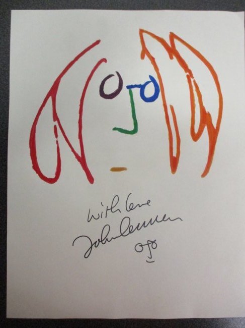 John Lennon Signed Imagine Self Portrait w/COA (1 of 7)