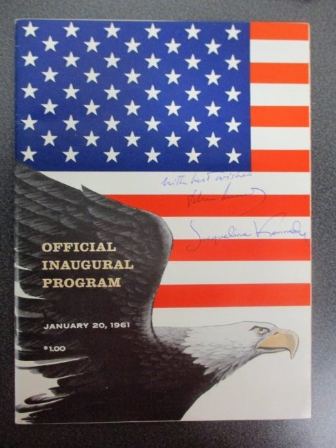 John F. Kennedy and Jacqueline Kennedy Signed Inaugural Program, January 20, 1961 w/COA (1 of 7)