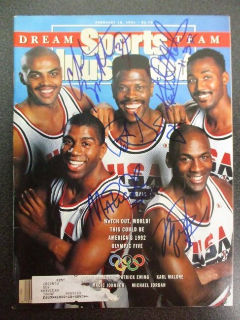 Legends United: Autographed Basketball Dream Team Sports Illustrated Cover  Rare Collectible w/ COA (1 of 9)