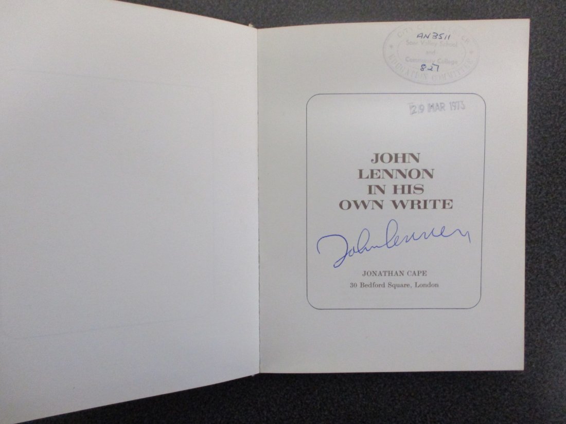 A Literary Gem: John Lennon's Own Hand - Signed 'In His Own Write' Book with COA (1 of 8)