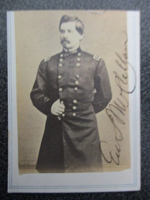 Civil War Echoes: George McClellan Signed CDV Card - A Rare Glimpse into History with COA (1 of 5)