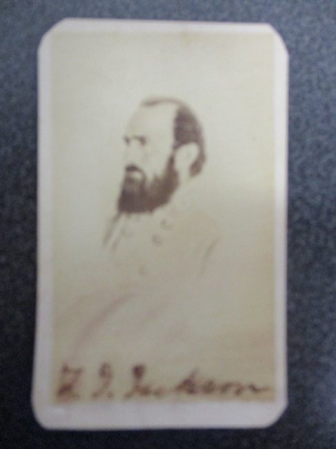 A Confederate Legacy: Stonewall Jackson Signed CDV Card - A Rare Testament to Southern Valor with CO (1 of 5)