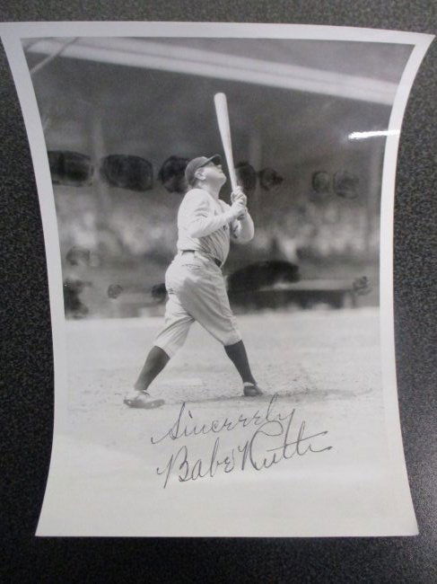 The Sultan's Swing: Authenticated Babe Ruth Signed Photograph - A Majestic Moment Captured w/ COA (1 of 5)