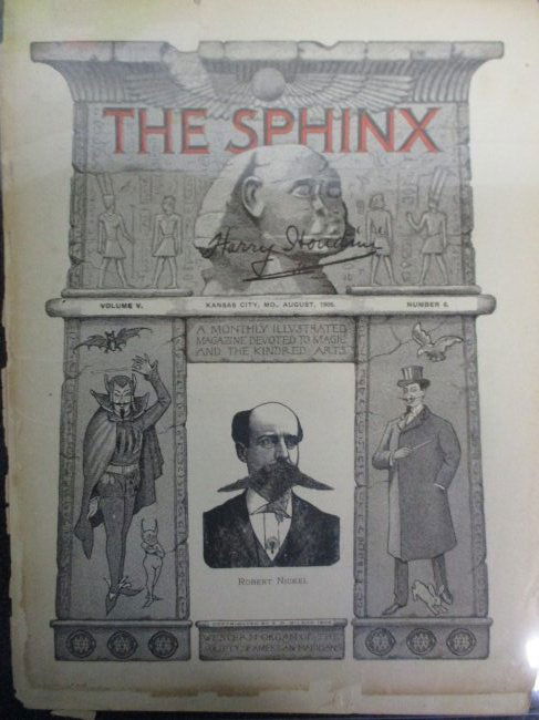 Enigma Unveiled: Harry Houdini Signed Sphinx Cover A Mystical Connection to the Master of Escape COA (1 of 5)