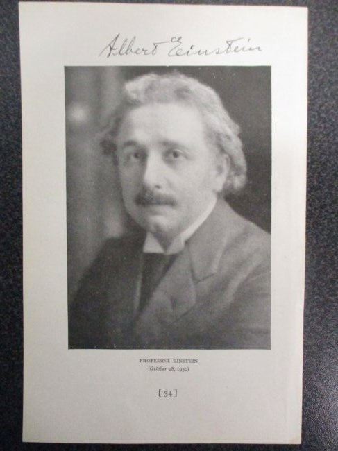 Albert Einstein Autographed Book Page Photo - Rare 8" x 10" Scientific Relic with COA (1 of 6)