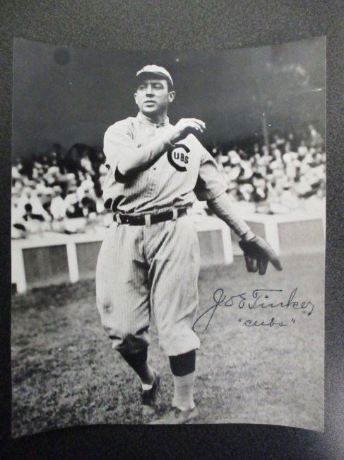 Capturing Glory: Joe Tinker Autographed 9 x 7 1/2 Photograph – A Slice of Baseball History with (1 of 6)