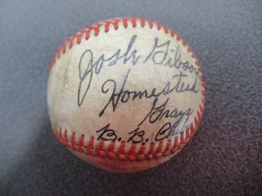 Home Run Legacy: Josh Gibson Autographed Baseball with COA (1 of 5)